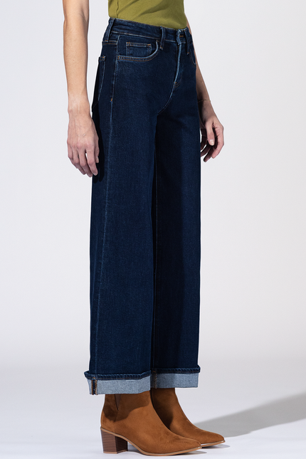 Fairview High Rise Cuffed Wide Leg Jeans
