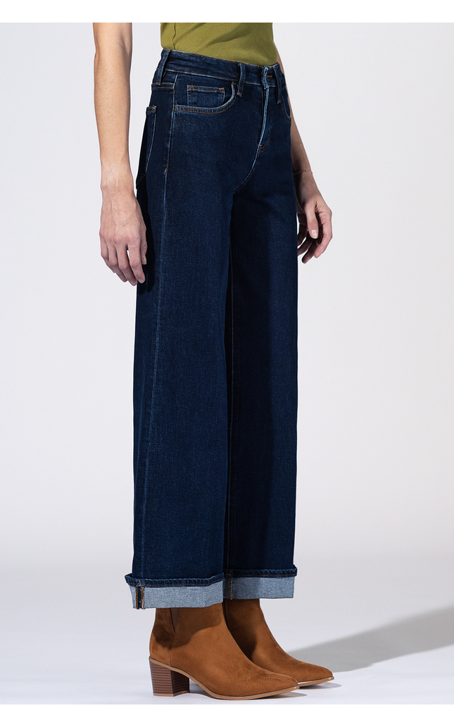 Fairview High Rise Cuffed Wide Leg Jeans