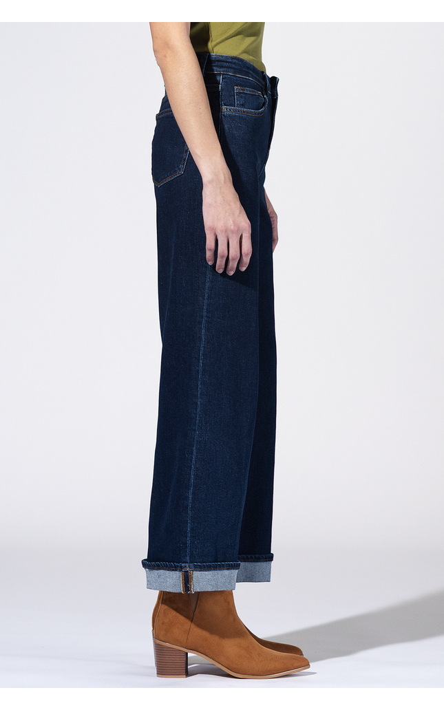 Fairview High Rise Cuffed Wide Leg Jeans