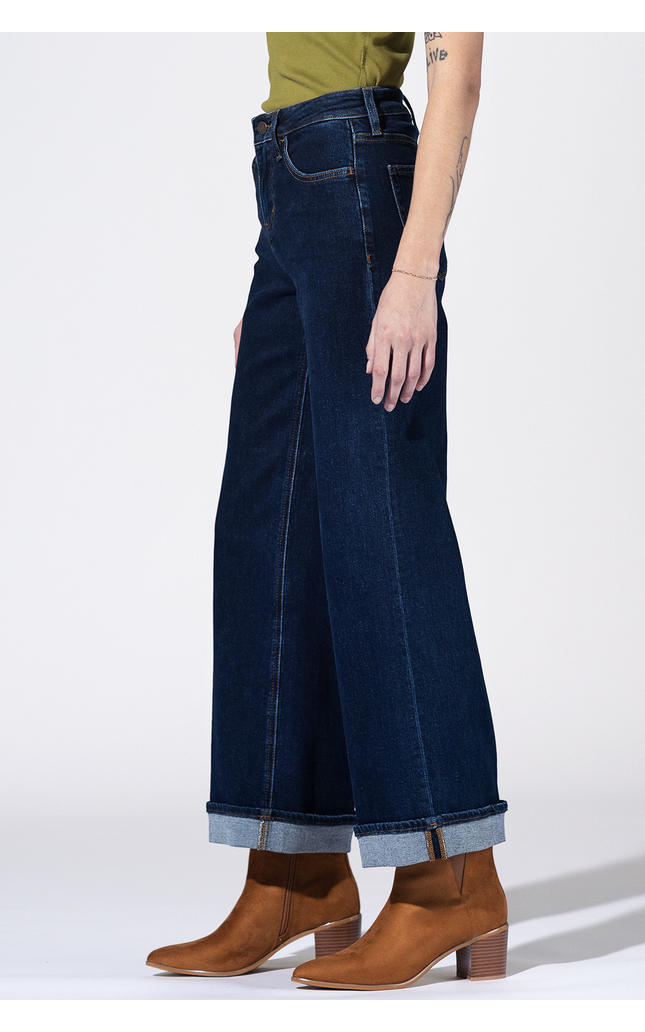 Fairview High Rise Cuffed Wide Leg Jeans