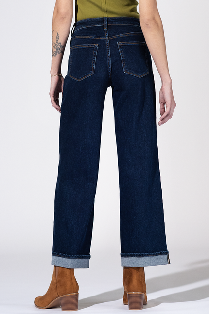 Fairview High Rise Cuffed Wide Leg Jeans