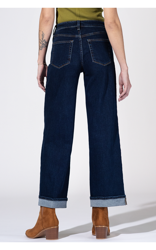 Fairview High Rise Cuffed Wide Leg Jeans