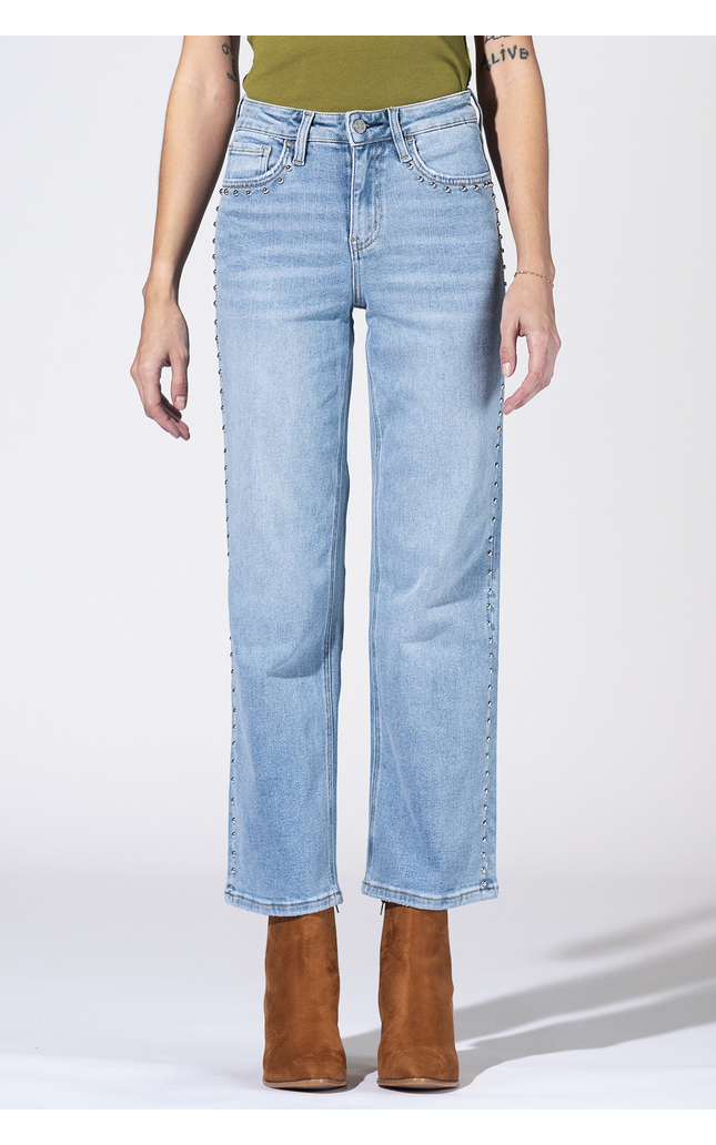 Benton High Rise Studded Denim