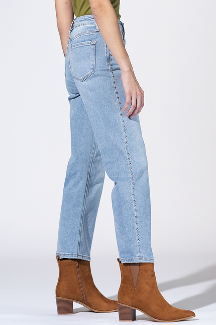 Benton High Rise Studded Denim