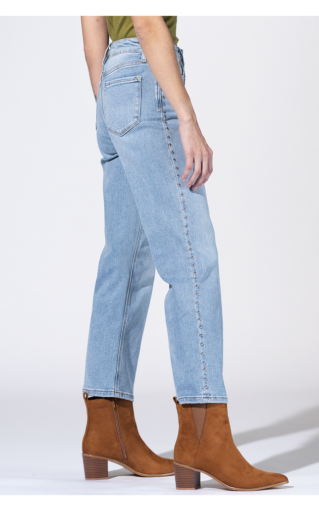 Benton High Rise Studded Denim