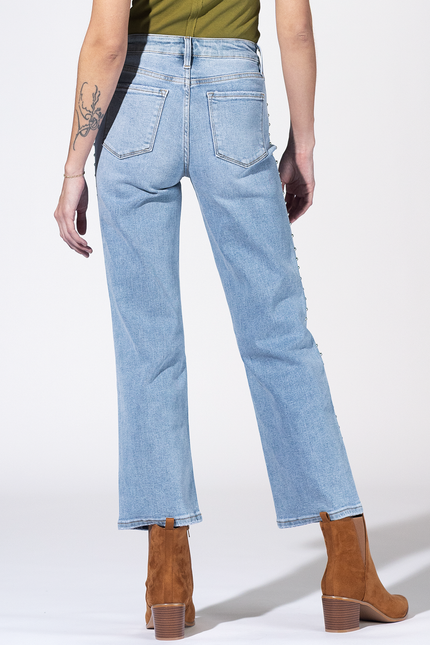 Benton High Rise Studded Denim