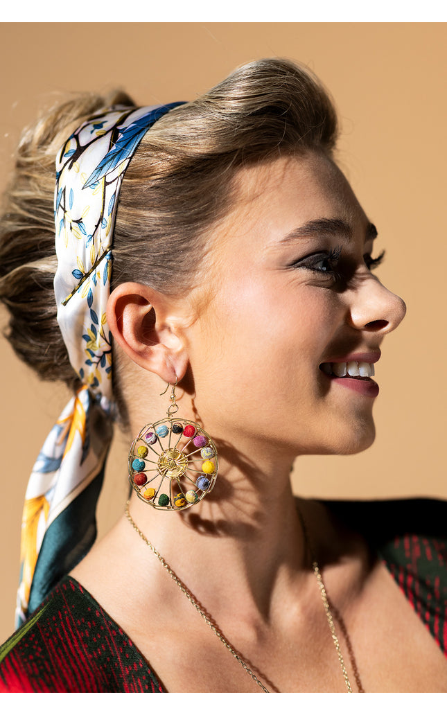 Kaleidoscope Wheel Earrings