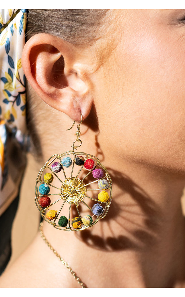 Kaleidoscope Wheel Earrings