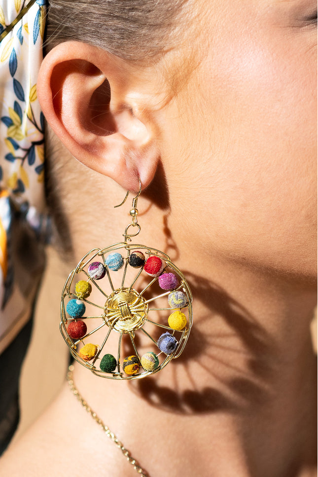 Kaleidoscope Wheel Earrings