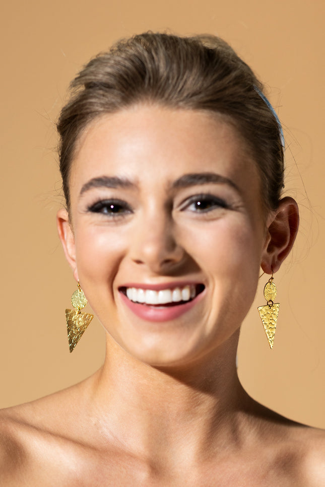 Geometric Textured Dangle Earrings