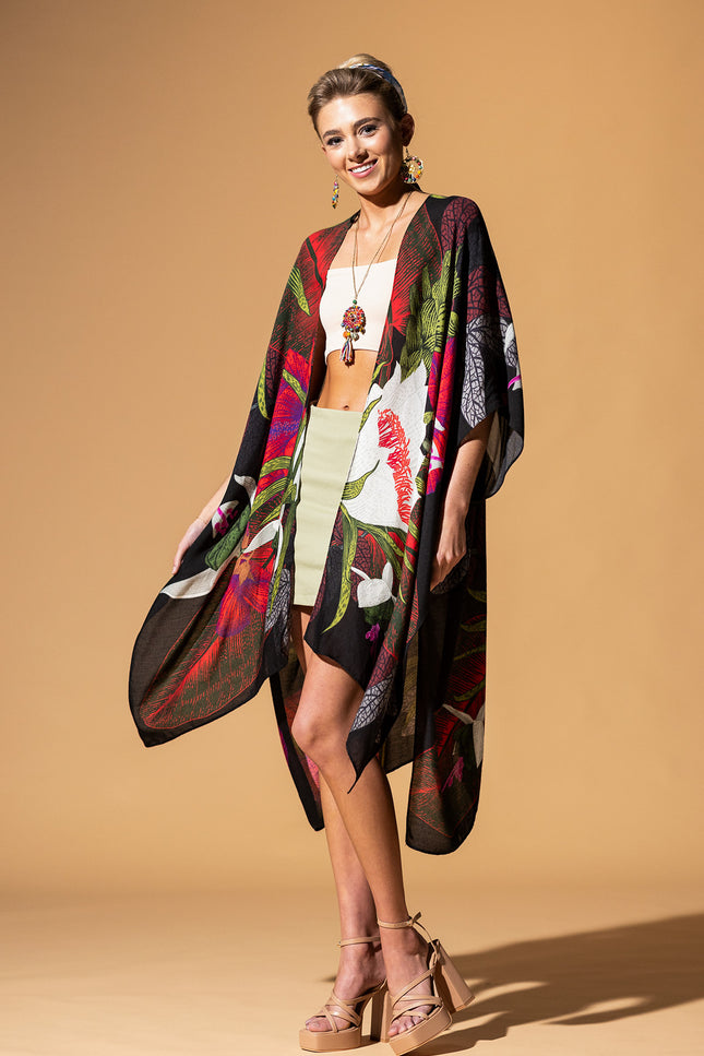Midnight Floral Kimono