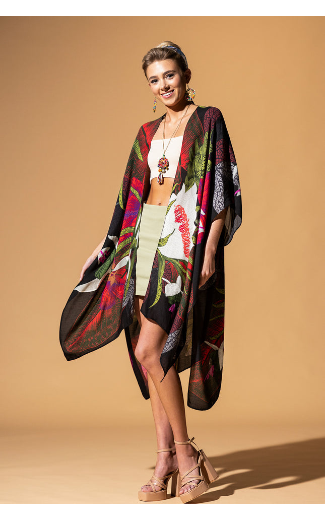 Midnight Floral Kimono