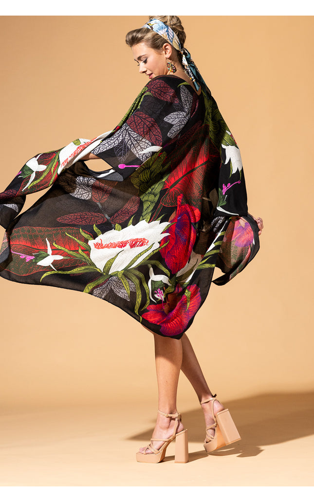 Midnight Floral Kimono