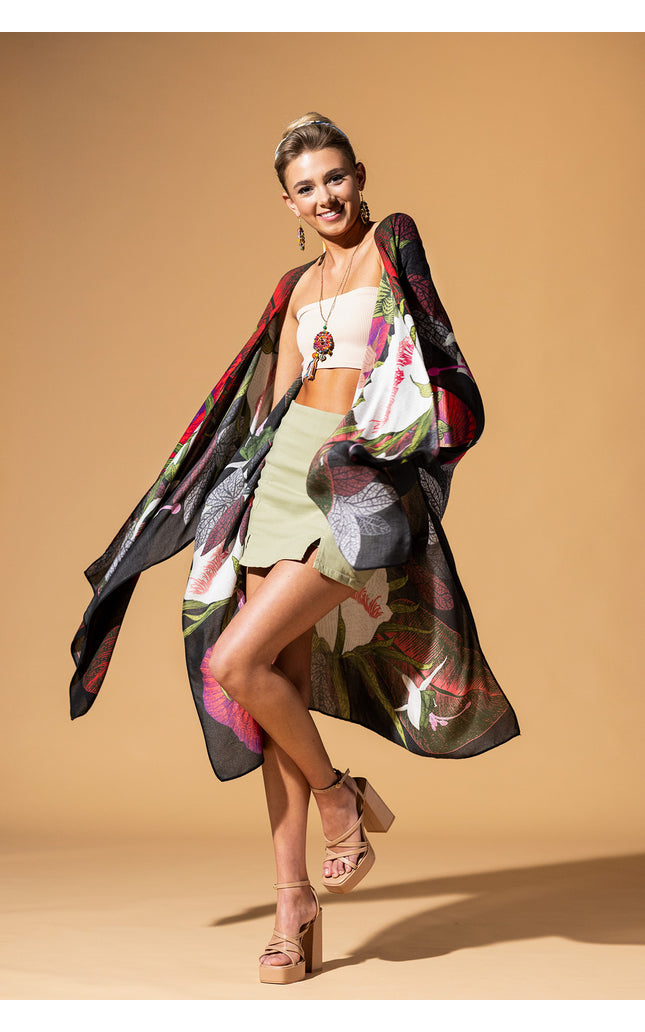 Midnight Floral Kimono