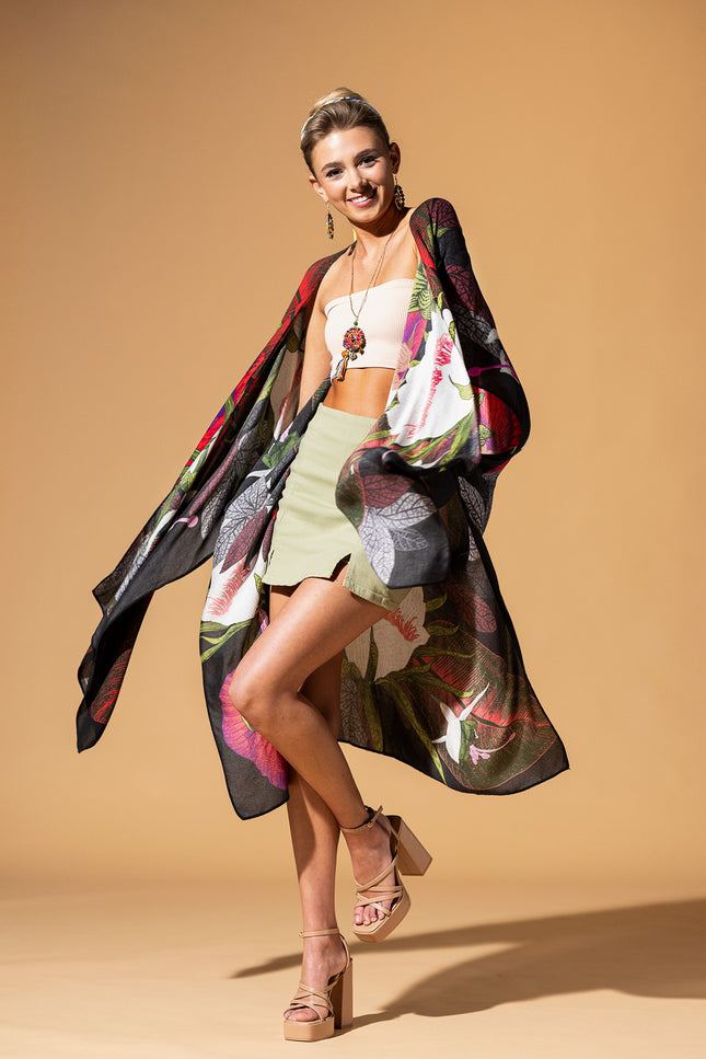 Midnight Floral Kimono