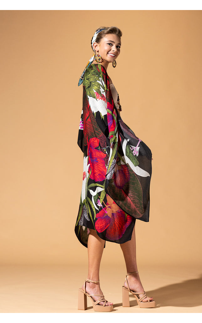 Midnight Floral Kimono