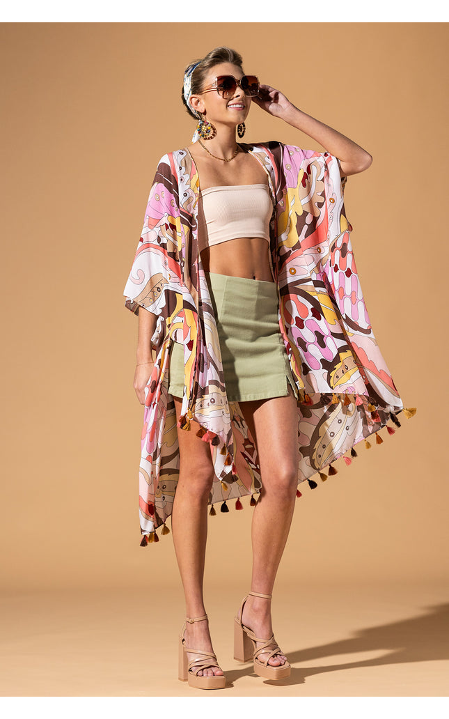 Butterfly Mosaic Kimono