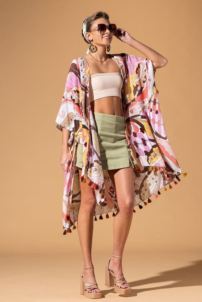 Butterfly Mosaic Kimono
