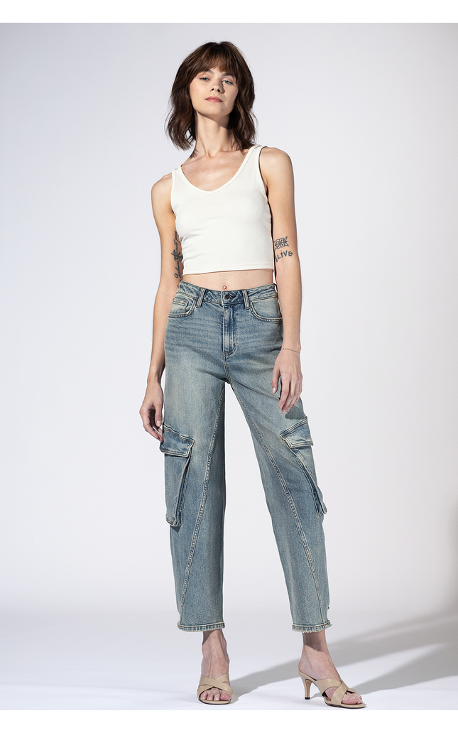 Crosby Cargo Barrel Jeans