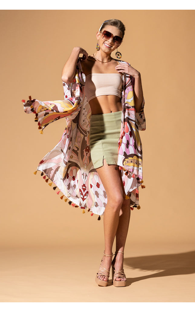Butterfly Mosaic Kimono
