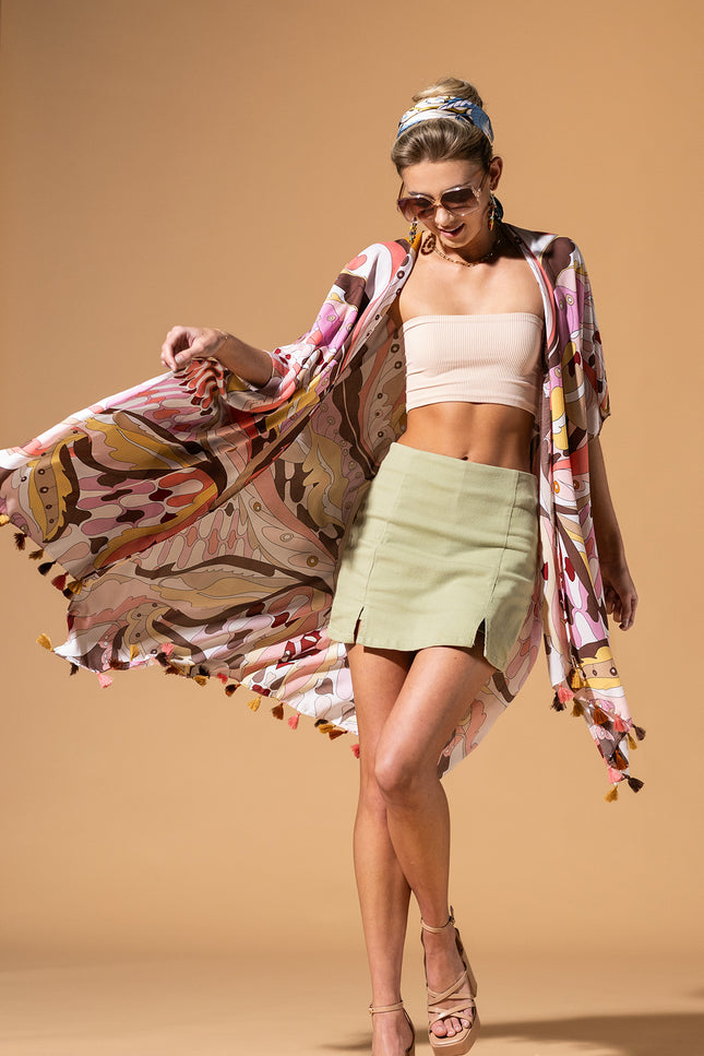 Butterfly Mosaic Kimono