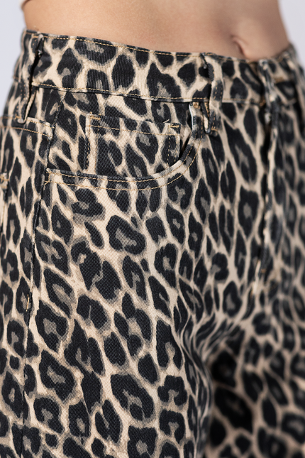 Calhoun Leopard Barrel Jeans