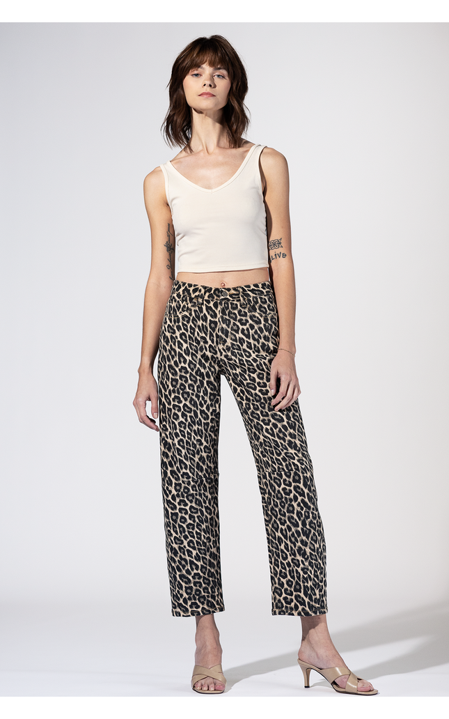 Calhoun Leopard Barrel Jeans