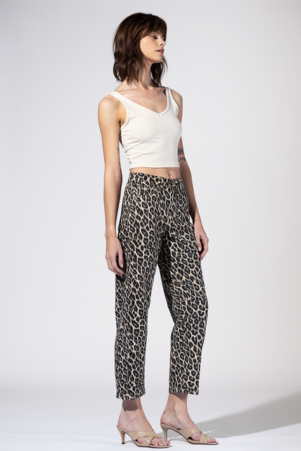 Calhoun Leopard Barrel Jeans