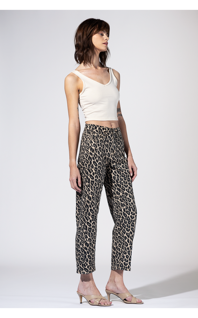 Calhoun Leopard Barrel Jeans