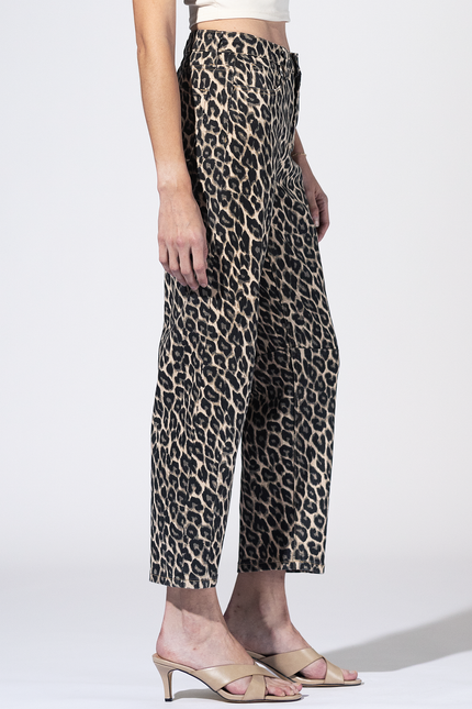 Calhoun Leopard Barrel Jeans
