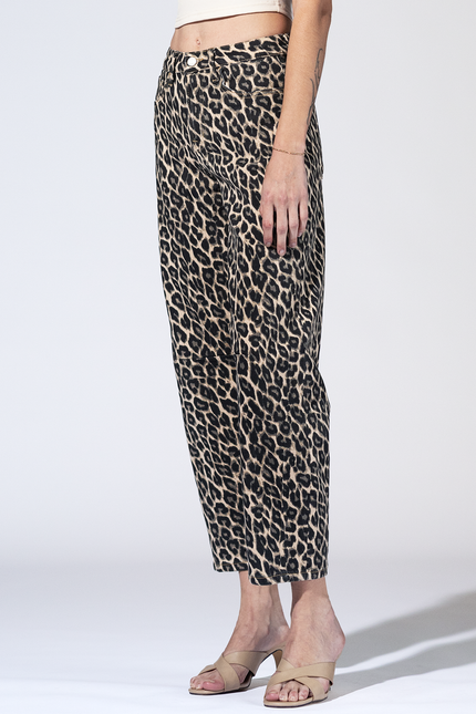 Calhoun Leopard Barrel Jeans
