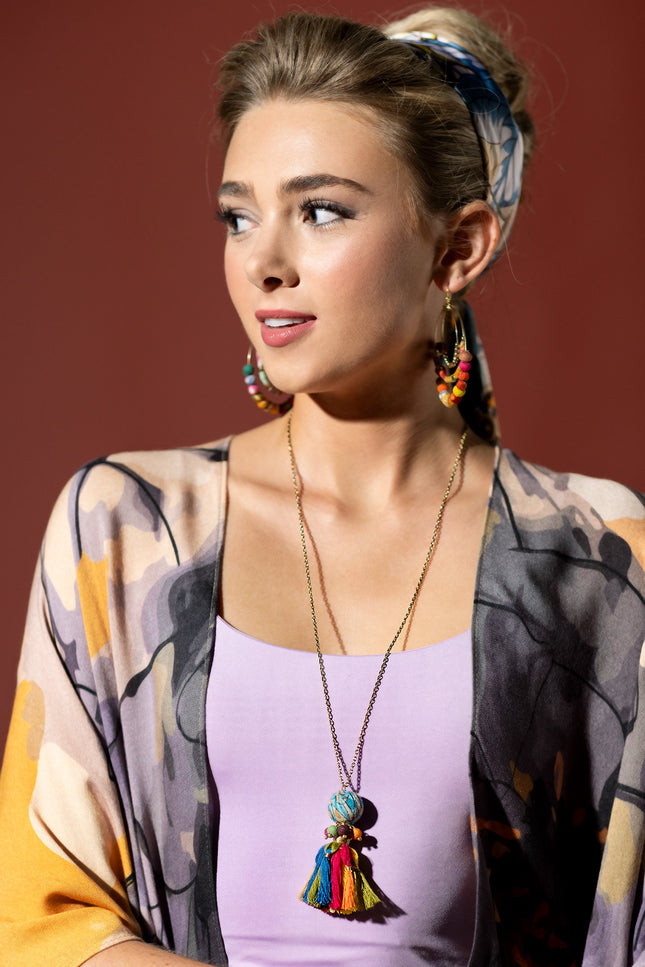 Boho Tassel Charm Necklace