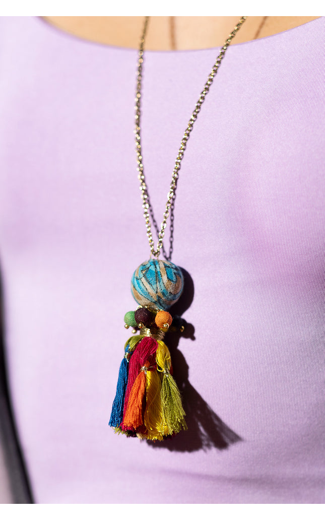 Boho Tassel Charm Necklace
