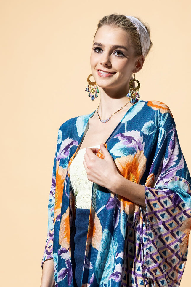 Boho Breeze Jacquard Kimono