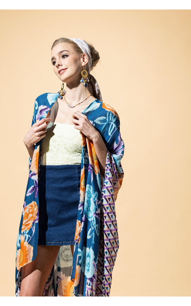 Boho Breeze Jacquard Kimono