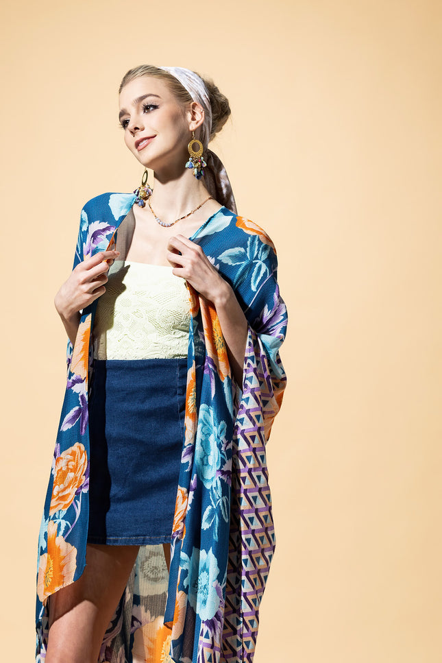 Boho Breeze Jacquard Kimono