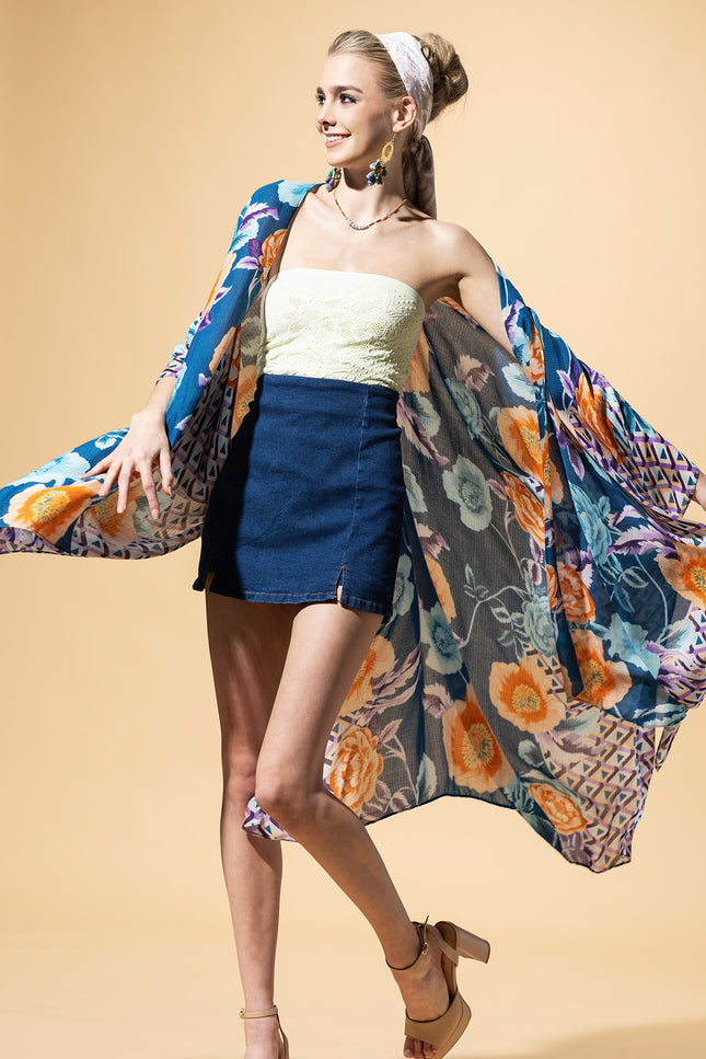 Boho Breeze Jacquard Kimono