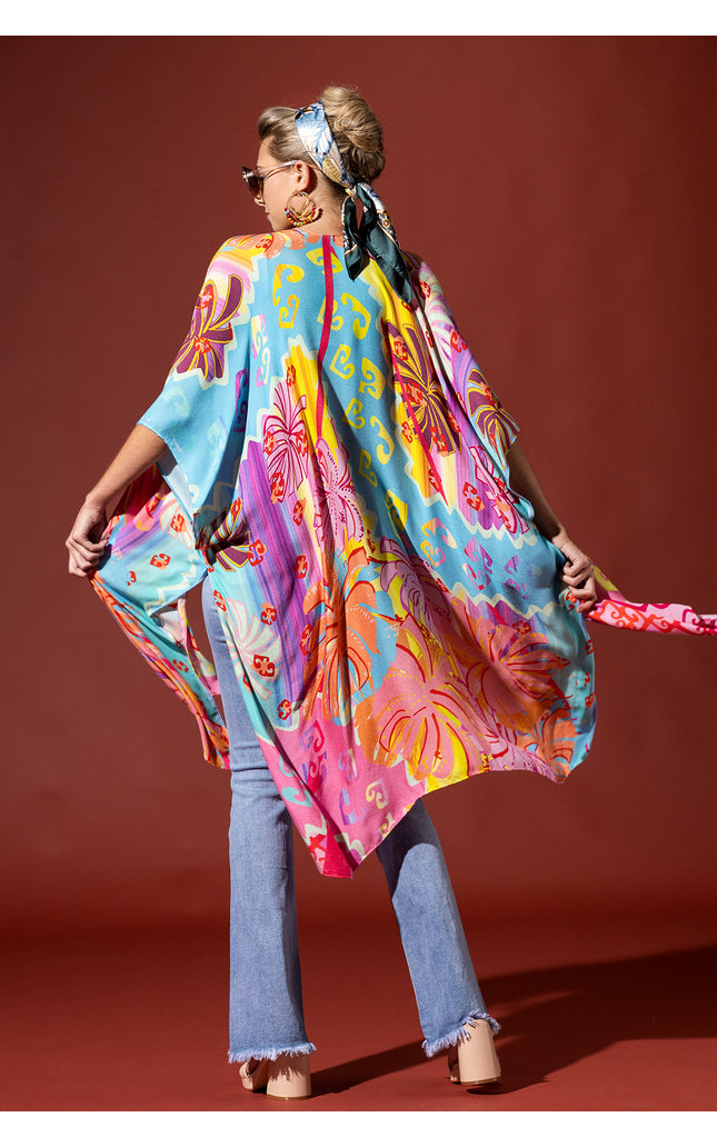Vibrant Oasis Ombre Kimono