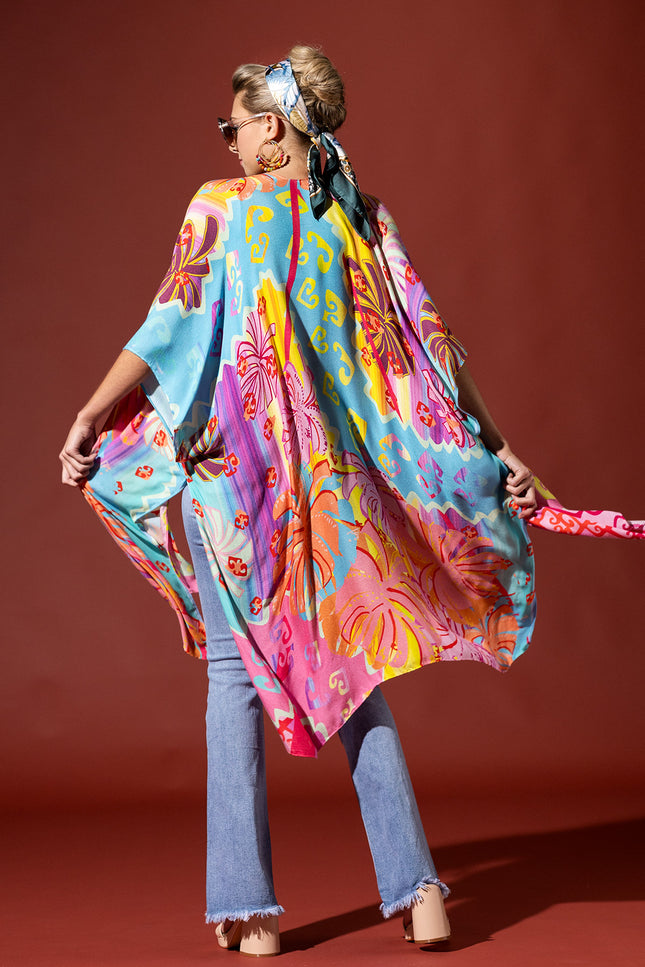 Vibrant Oasis Ombre Kimono