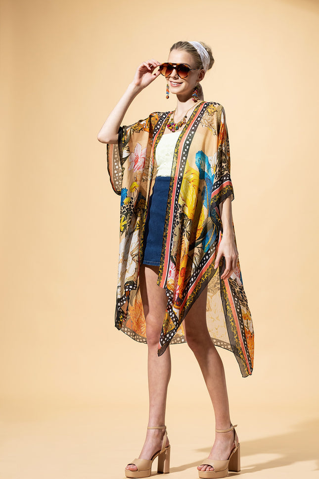 Wild Blossom Leopard Kimono