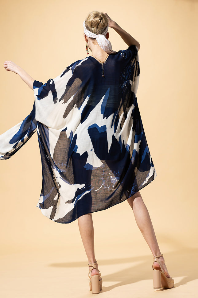 Indigo Whisper Kimono