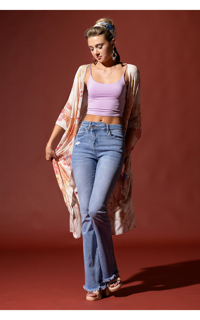 Pastel Lace Whisper Kimono