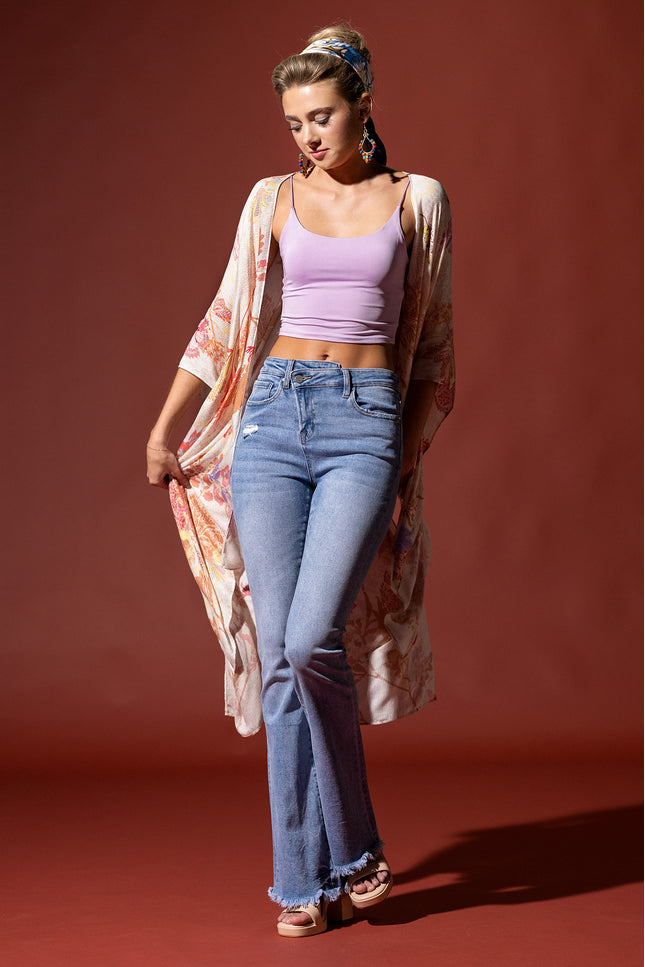 Pastel Lace Whisper Kimono