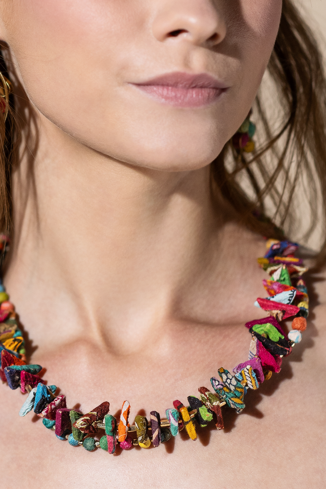 Organic Shape Beaded Necklace