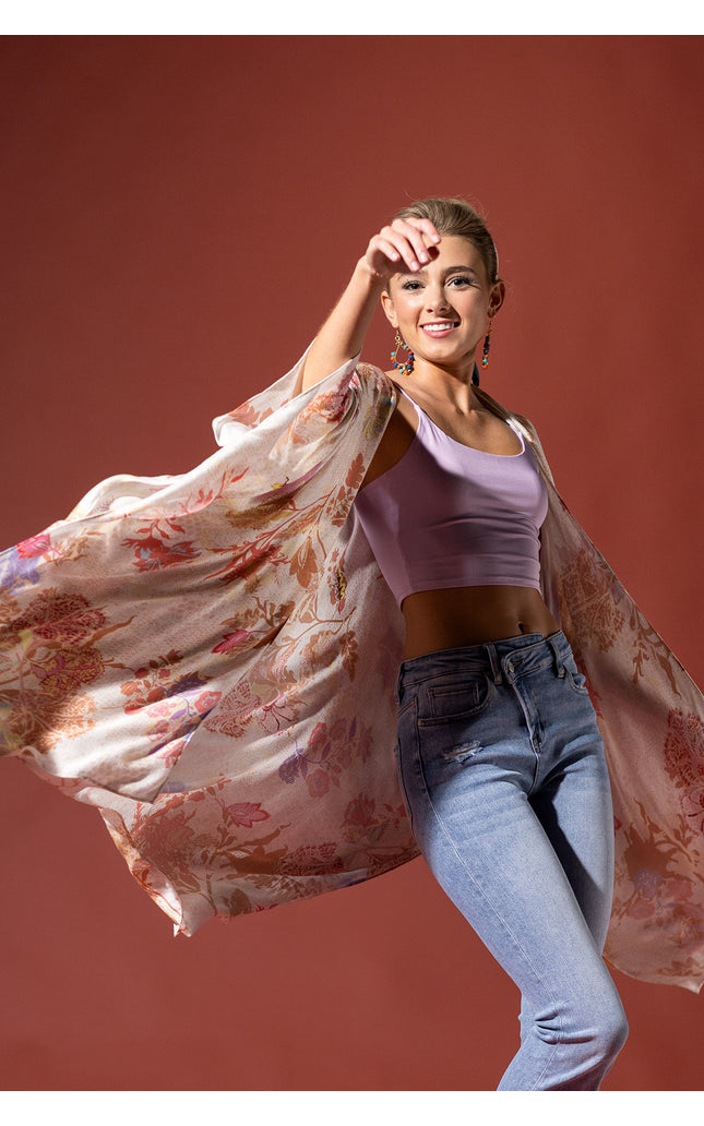 Pastel Lace Whisper Kimono