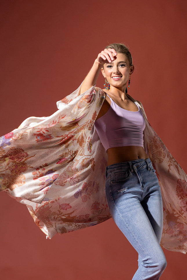 Pastel Lace Whisper Kimono