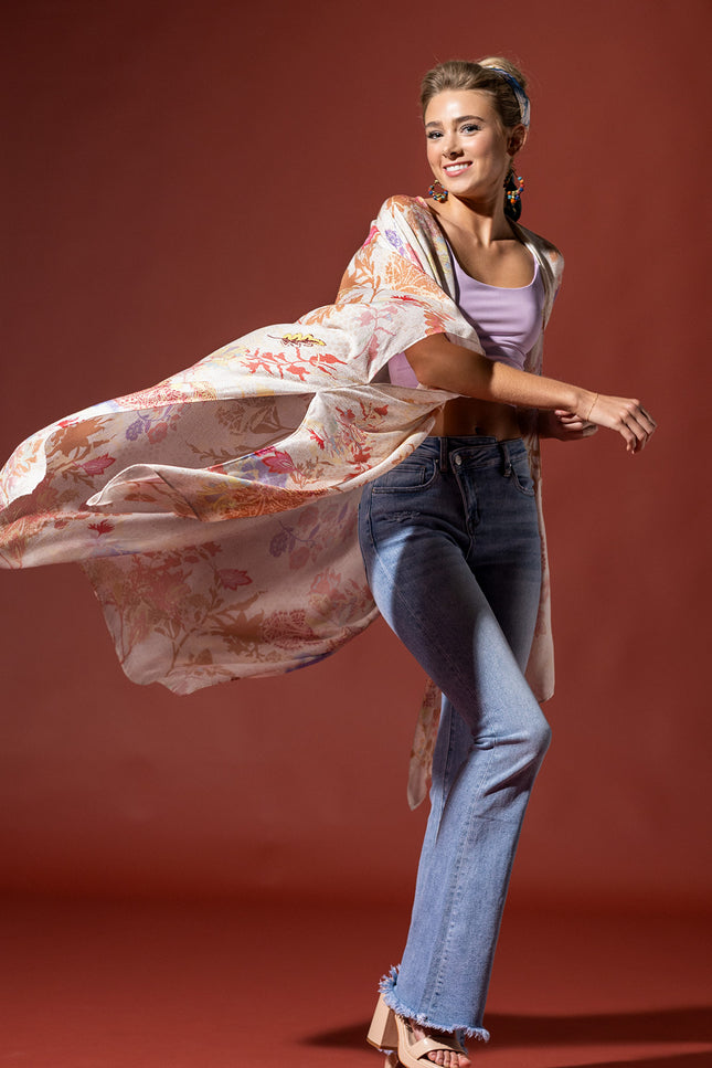 Pastel Lace Whisper Kimono