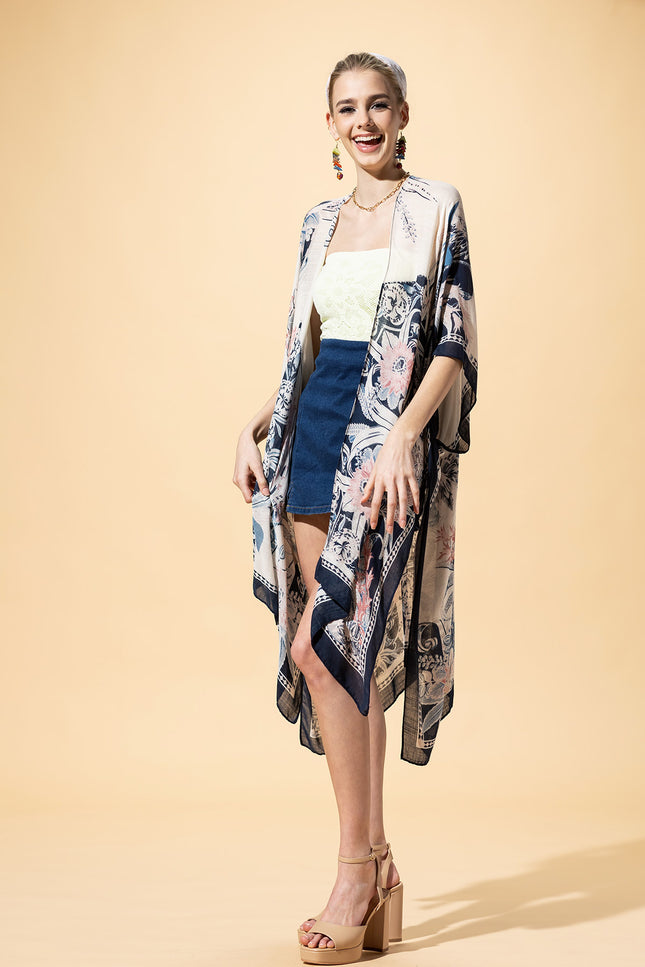 Serene Mandala Drift Kimono