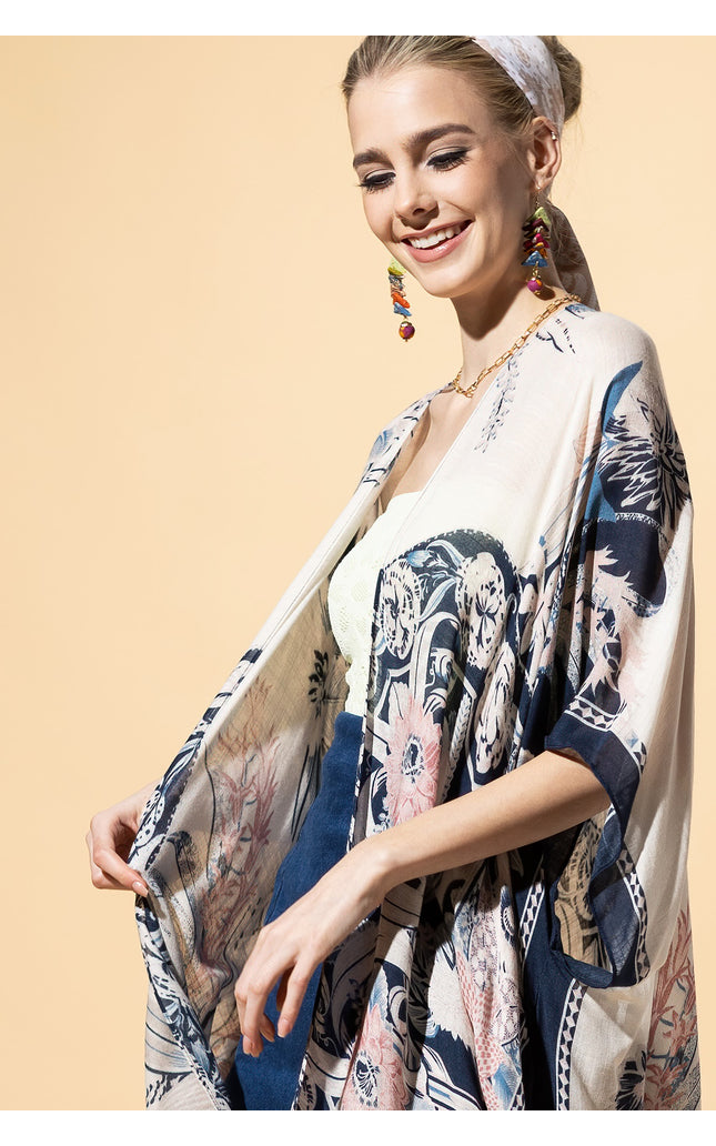 Serene Mandala Drift Kimono