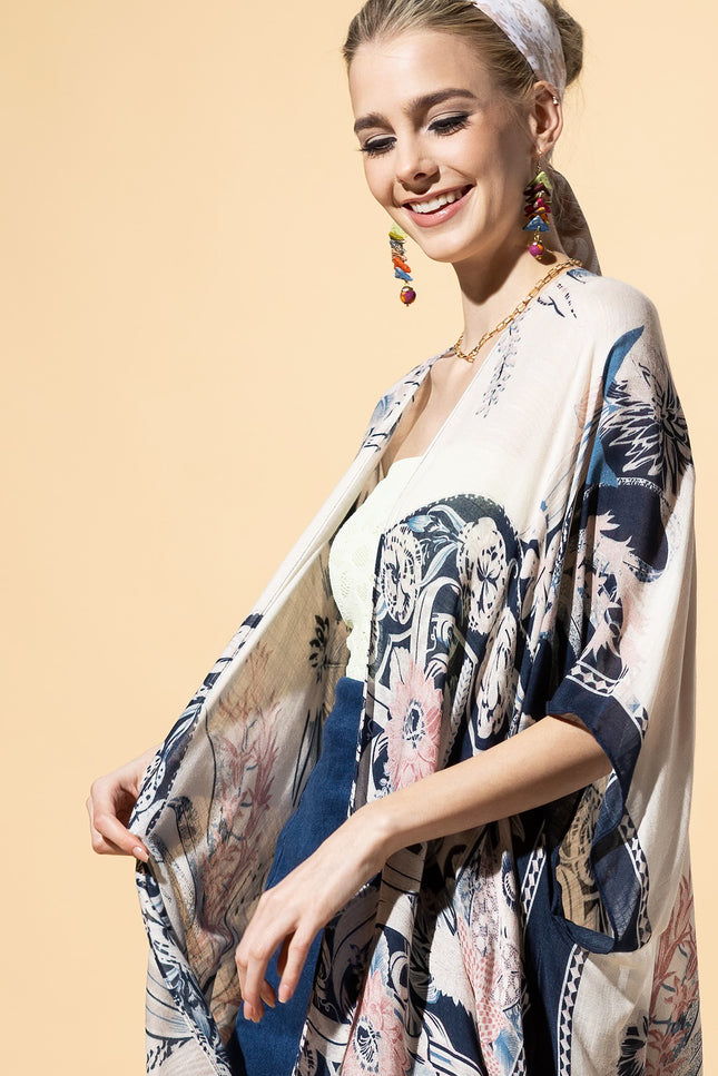 Serene Mandala Drift Kimono